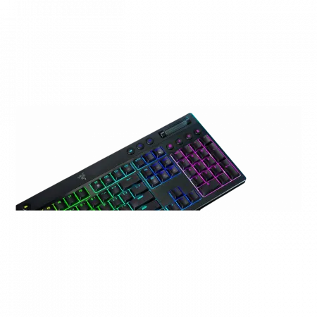 Клавіатура механічна Razer BlackWidow V4 Low-profile HyperSpeed, 104key, Green Switch, USB-A/WL/BT, EN, RGB, чорний