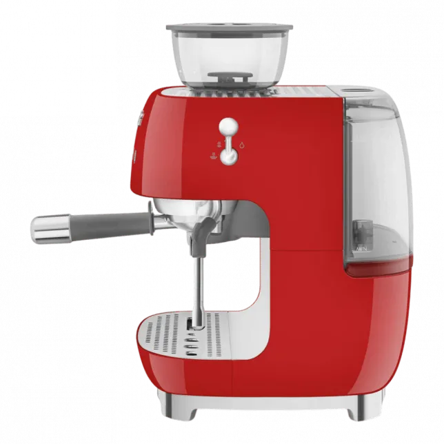 Кавомашина еспресо з кавомолкою Smeg (Red)
