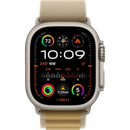б/у Apple Watch Ultra 2 GPS + LTE 49mm Titanium Case with Tan Alpine Loop - Small