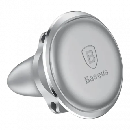 Автомобільний тримач Baseus Magnetic Air Vent Car Mount Holder with Cable Clip Silver