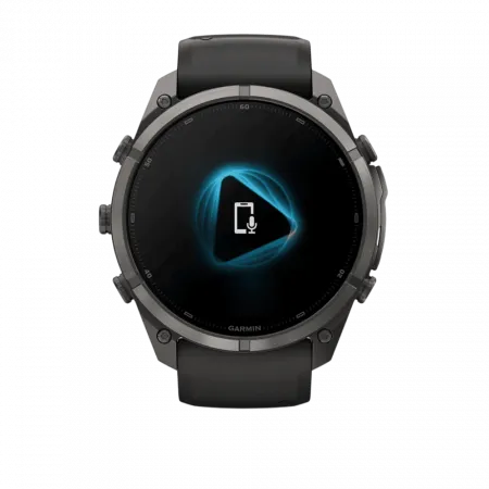 Смарт-годинник Garmin Fenix 9 Pro - inReach, 51мм Carbon Gray DLC Titanium з Black/Pebble Grey чорним/темно-сірим силіконовим ремінцем