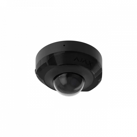 IP-Камера дротова Ajax DomeCam Mini, 8мп, 4мм, Poe, True WDR, IP 65, ІЧ 30м, аудіо, кут огляду 75°до 85°, міні купольна, чорна