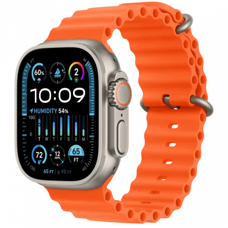 б/у Apple Watch Ultra 2 GPS + LTE 49mm Titanium Case with Orange Ocean Band
