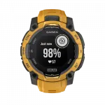 Смарт-годинник Garmin Instinct 3 45 мм, Solar Sunburst помаранчевий з Sunburst/Grey помаранчевим/сірим силіконовим ремінцем