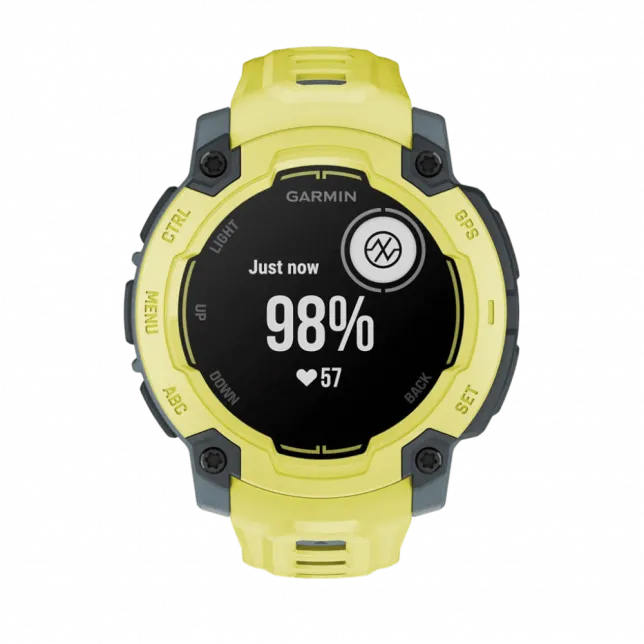 Смарт-годинник Garmin Instinct E 45 мм Electric Lime жовтий з Electric Lime жовтим силіконовим ремінцем