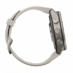 Смарт-годинник Garmin Fenix Pro 43мм, Titanium з Fog Grey/Dark Sandstone сірим/темно сірим силіконовим ремінцем