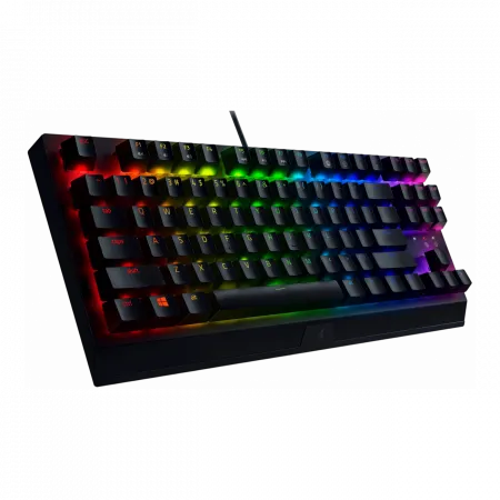 Клавіатура механічна Razer BlackWidow V3 TKL 87key, Green Switch, USB-A, EN/RU, RGB, чорний