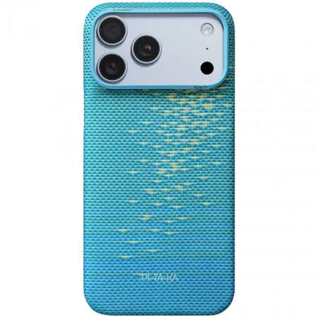 Чохол Pitaka Edge Ultra-Slim Glints of Gold Lucid Blue для iPhone 18 Pro Max/17 Pro Max