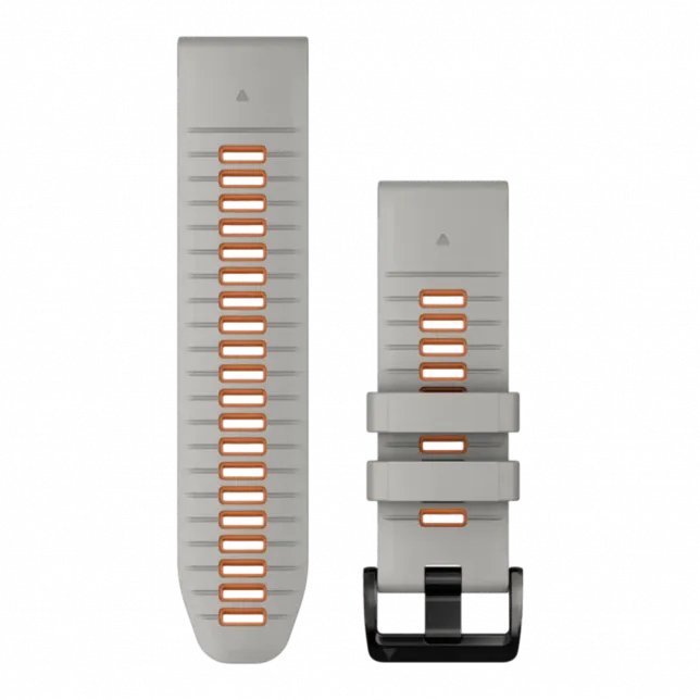 Ремінець QuickFit 26 мм, Fog Grey/Ember Orange сірий силіконовий