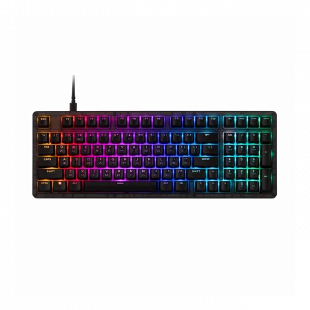 Клавіатура механічна HyperX Alloy Origins 2 1800 103key, Red, USB-A, Hot-Swap, EN/UA, RGB, чорний