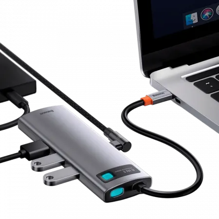 Перехідник Baseus HUB 8-in-1 Type-C Space Gray