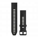 Ремінець QuickFit 20 мм, Black/Pebble Gray чорний силіконовий