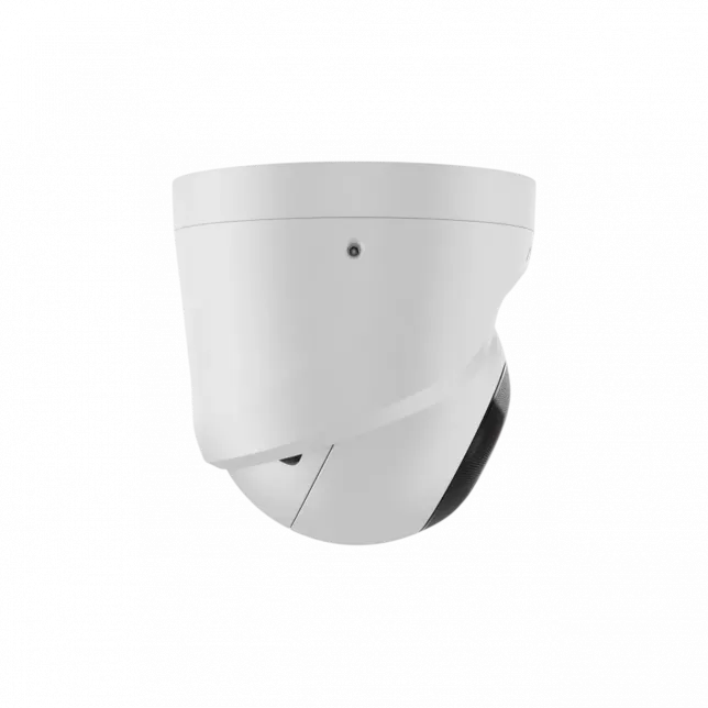 IP-Камера дротова Ajax TurretCam, 5мп, 4мм, Poe, True WDR, IP 65, ІЧ 35м, аудіо, кут огляду 75°до 85°, купольна, біла