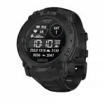Смарт-годинник Garmin Instinct 3 50 мм, Solar, Tactical Edition Black чорний з чорним силіконовим ремінцем