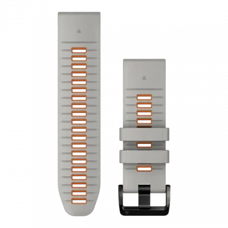 Ремінець QuickFit 26 мм, Fog Grey/Ember Orange сірий силіконовий