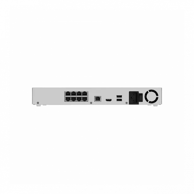 Мережевий відеореєстратор Ajax NVR H2D8PAC 16 white, HDMI 4K, 2 HDD, 8 PoE, 16 каналів, білий, 140915.122.WH1