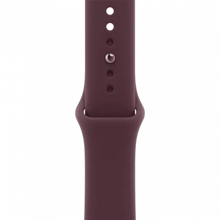 Apple Watch Series 12 GPS + LTE 42mm Radiant Gold Titanium Case with Burgundy Sport Band - S/M (MJGJ4)