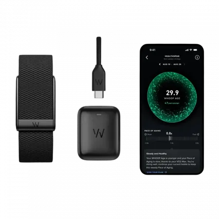 Фітнес-браслет WHOOP 5.0 Peak Obsidian SuperKnit 12-Month Membership