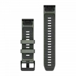 Ремінець QuickFit 22 мм, Black/Pebble Gray сіро-зелений силіконовий