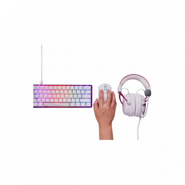 Миша HyperX Pulsefire Haste 2, RGB, USB-A/WL/BT, білий