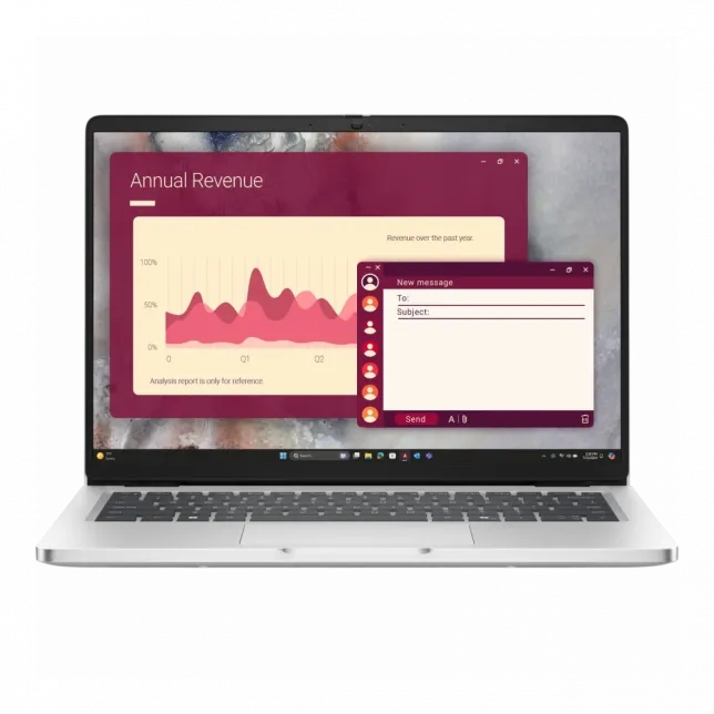 Ноутбук Dell Pro 14 14" FHD+ IPS AG, Intel U7-255U, 32GB, F512GB, UMA, Lin, сріблястий, US клавіатура