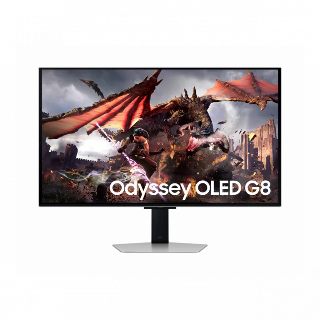 Монітор Samsung 32" Odyssey G80SD HDMI, DP, USB, Bluetooth, OLED, 3840x2160, 240Hz, 0.3ms, G-Sync Compatible