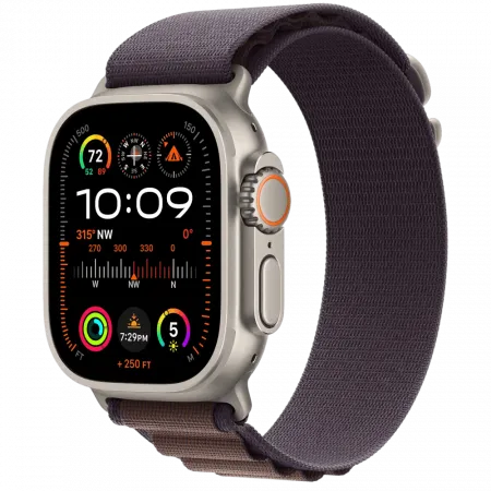б/у Apple Watch Ultra 2 GPS + LTE 49mm Titanium Case with Indigo Alpine Loop - Large