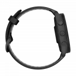Смарт-годинник Garmin Forerunner 265 з чорним корпусом та Black/Powder Gray чорним силіконовим ремінцем