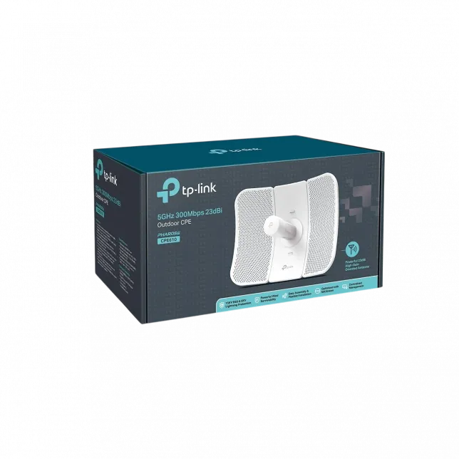 Точка доступу TP-LINK CPE610 N300 5ГГц 1xFE LAN, 23 дБі зовн. passive PoE