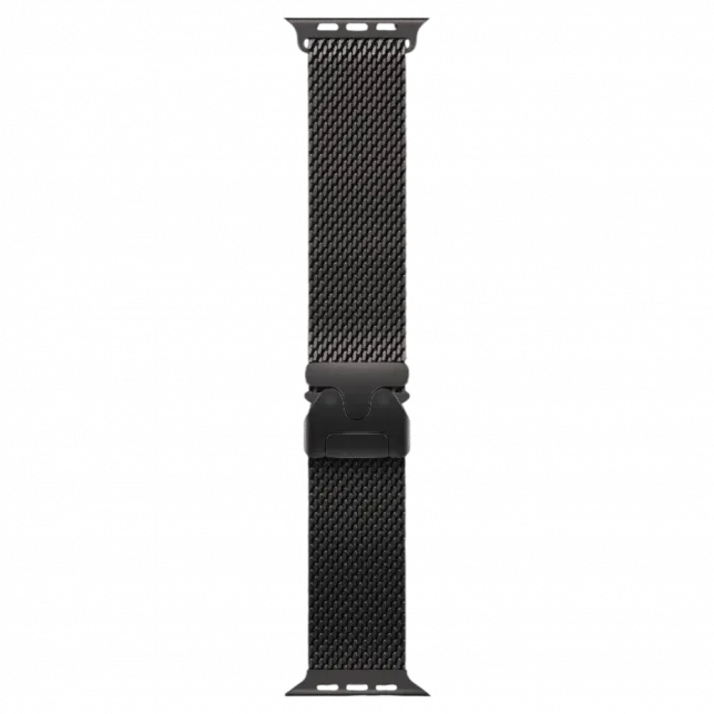 Apple Watch Ultra 3 GPS + LTE, 49mm Black Titanium Case with Black Titanium Milanese Loop - Large