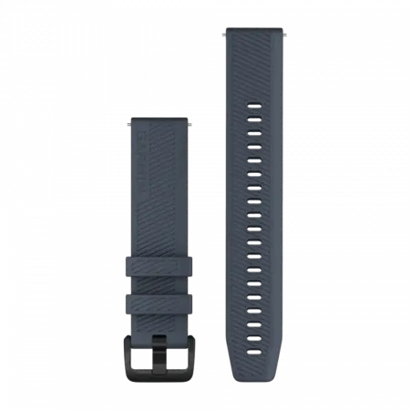 Ремінець Quick Release 20 мм, Granite Blue синьо-сірий, Black застібка, силіконовий