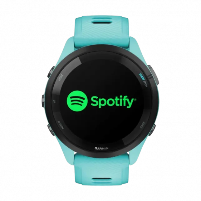 Смарт-годинник Garmin Forerunner 265 з Aqua корпусом та Aqua/Black бірюзовим силіконовим ремінцем