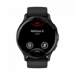Смарт-годинник Garmin Venu 3 Slate stainless steel bezel з чорним корпусом та силіконовим ремінцем