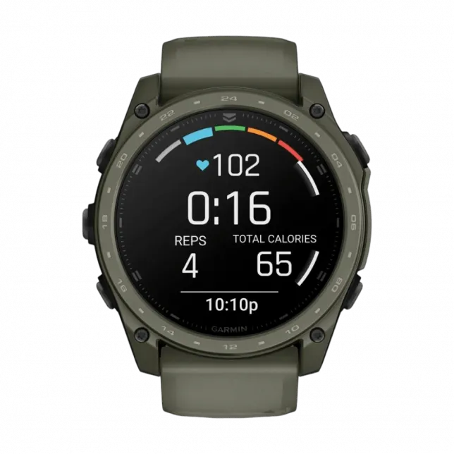 Смарт-годинник Garmin Tactix 8 51 мм AMOLED, Cerakote Coating З балістичним калькулятором Applied Ballistics Ultralight, з покриттям Olive Drab хакі Cerakote