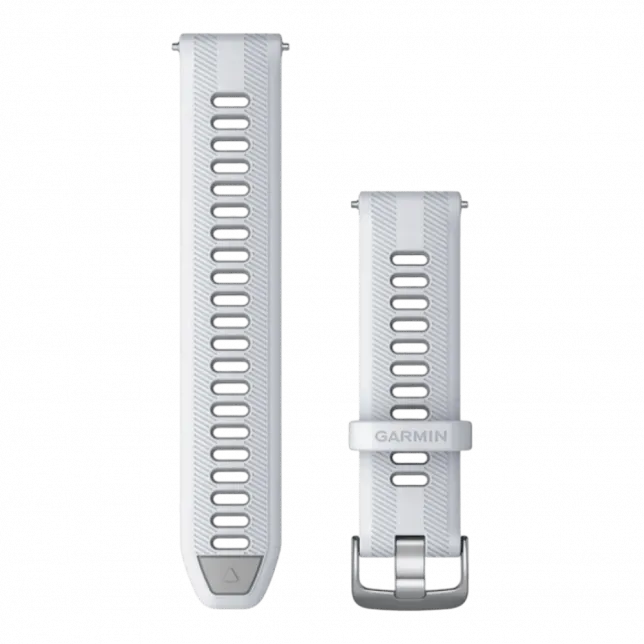 Ремінець для Forerunner 22 мм, Whitestone/Powder Grey білий зі Silver застібкою силіконовий