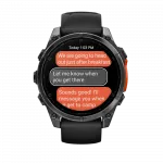 Смарт-годинник Garmin Fenix 8 47мм, AMOLED Slate Gray з Black чорним силіконовим ремінцем