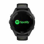 Смарт-годинник Garmin Forerunner 265S з чорним корпусом та Black/Amp Yellow чорним силіконовим ремінцем