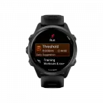 Смарт-годинник Garmin Forerunner 570 42мм Slate Gray Aluminum з Translucent Black чорним силіконовим ремінцем