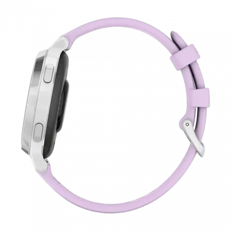 Смарт-годинник Garmin Lily 2 Active Silver з Purple Jasmine бузковим силіконовим ремінцем