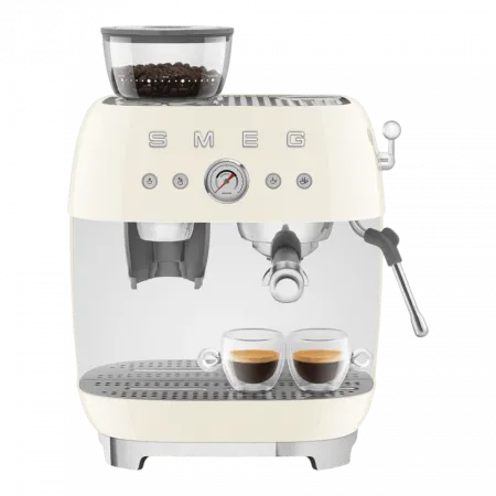 Кавомашина еспресо з кавомолкою Smeg (Cream)