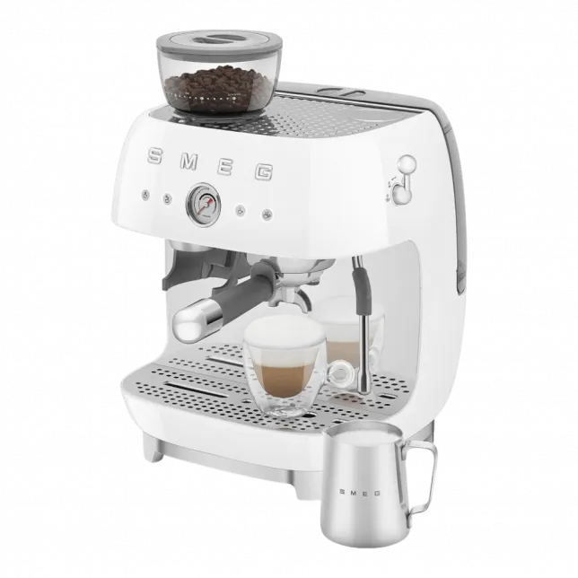 Кавомашина еспресо з кавомолкою Smeg (White)