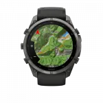 Смарт-годинник Garmin Fenix 9 Pro – 51мм Carbon Gray DLC Titanium з Black/Pebble Grey чорним/темно-сірим силіконовим ремінцем