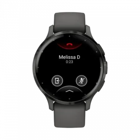 Смарт-годинник Garmin Venu 3S Slate Stainless Steel Bezel з Pebble Gray темно-сірим корпусом та силіконовим ремінцем