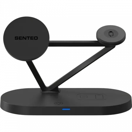Зарядний пристрій бездротовий Senteo D1 Navi Stand 5in1 45W Black