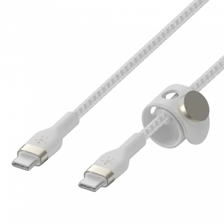 Кабель Belkin BRAIDED SILICONE USB-С-USB-С PVC 1m White
