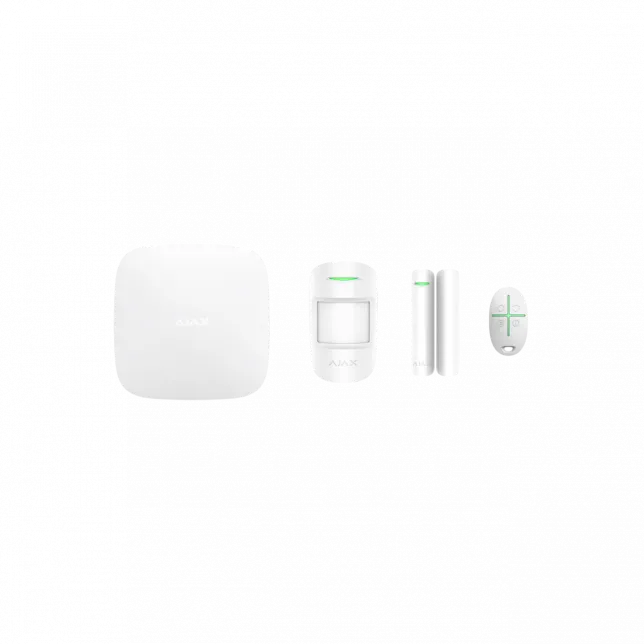 Комплект охоронної сигналізації Ajax StarterKit 2, hub2, motionprotect, doorprotect, spacecontrol, jeweller, бездротовий, білий