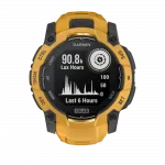 Смарт-годинник Garmin Instinct 3 50 мм, Solar Sunburst помаранчевий з Sunburst/Grey помаранчевим/сірим силіконовим ремінцем