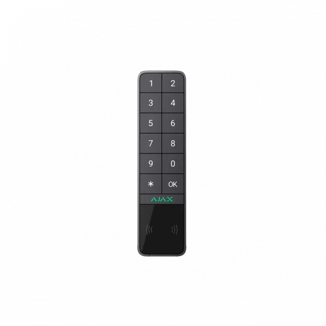 Бездротова зовнішня клавіатура Ajax KeyPad Outdoor Jeweller, графіт
