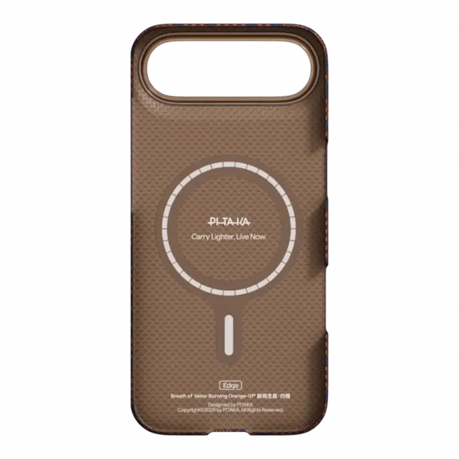 Чохол Pitaka Edge Ultra-Slim Breath of Veins для iPhone Air Burning Orange
