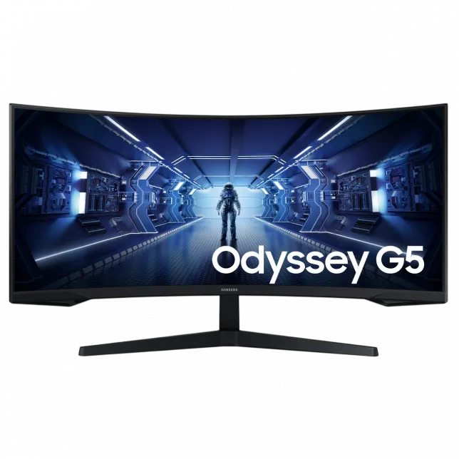Монітор Samsung 34" Odyssey G5 C34G55TWW D-Sub, 2xHDMI, DP, VA, 3440x1440, 21:9, 165Hz, 1ms, CURVED